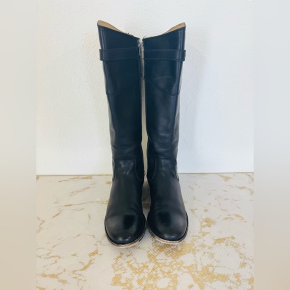 🔥🔥FINAL CLEARENCE🔥🔥 FRYE Women’s Molly Knee High Black Leather Boots - Picture 5 of 12